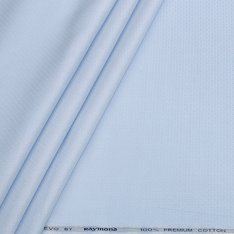 Shirt Fabric Raymond Premium Giza Cotton Dobby Colour Light Blue