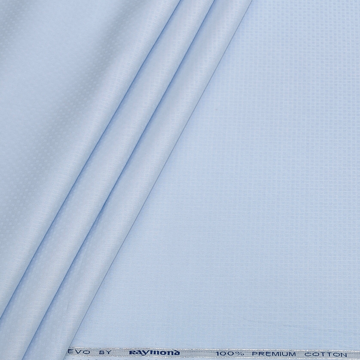Shirt Fabric Raymond Premium Giza Cotton Dobby Colour Light Blue