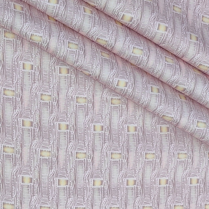 Shirt Fabric Raymond 100% Giza Cotton Print Colour Soft Pink
