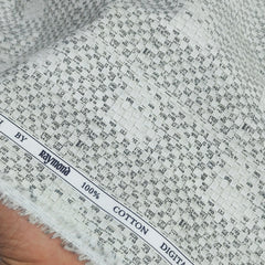 Shirt Fabric Raymond 100% Giza Cotton Digital Print Colour Laurel Green