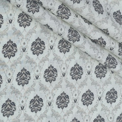 Shirt Fabric Raymond 100% Giza Cotton Digital Print With Linen Look Colour Ash White