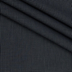 Shirt Fabric Donear Premium Giza Cotton Pin Check Colour Black N White