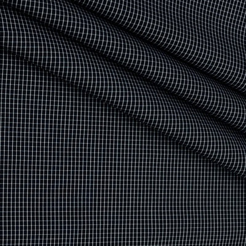 Shirt Fabric Donear Premium Giza Cotton Pin Check Colour Black N White