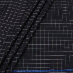 Shirt Fabric Donear Premium Giza Cotton Check Colour Brunette Brown