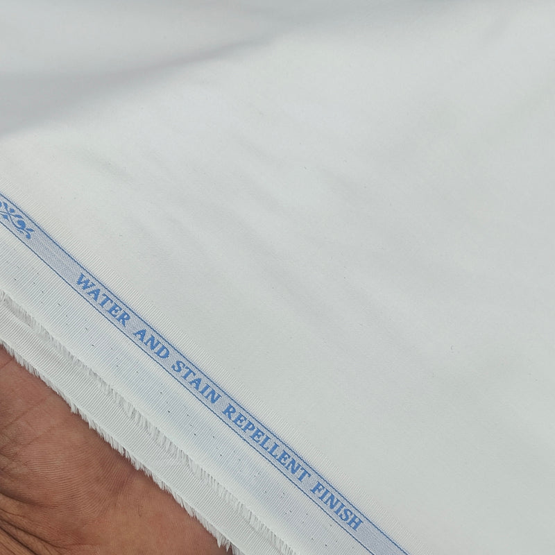 Shirt Fabric Soktas Premium Giza Cotton Fearless (stainless)Plain Colour White