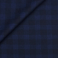 Tweed Blazer Fabric OCM Wool Blended Check Colour Dark Blue