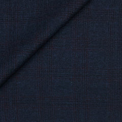 Tweed Blazer Fabric OCM Wool Blended Broad Check Colour Wine N Greenish Blue