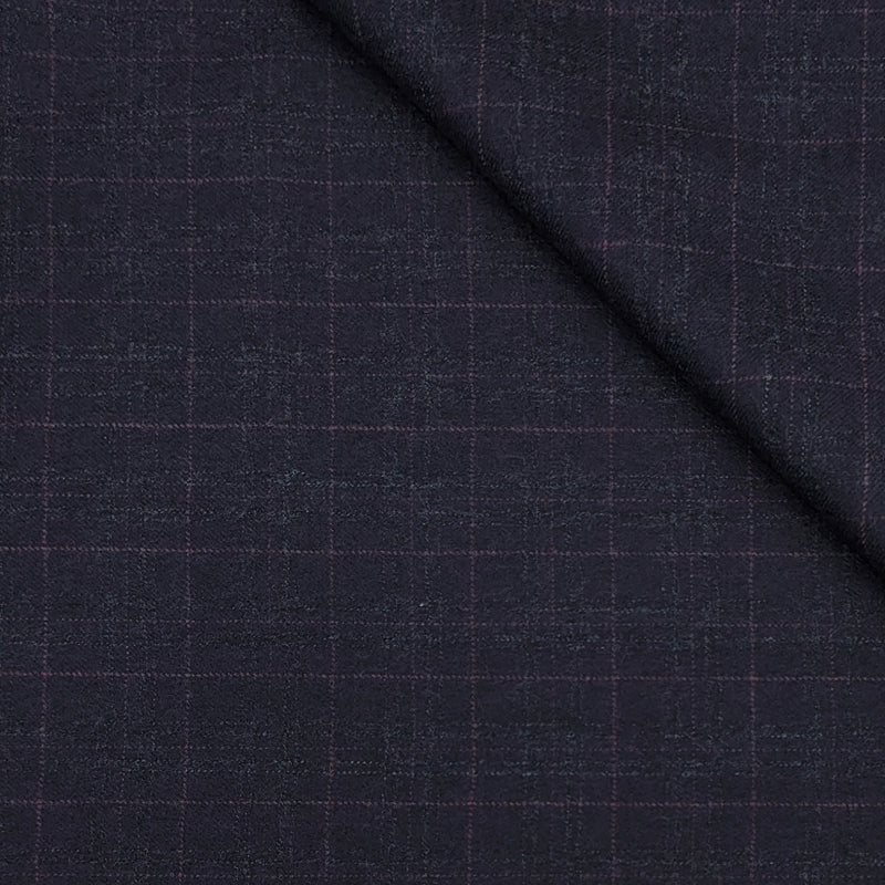 Tweed BlazerFabric Raymond Super 100s Count 100%Wool Check Colour Wine