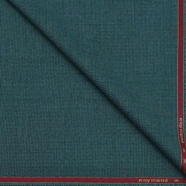 Tweed Blazer Fabric Raymond Wool Blended Pin Check Colour Viridian Green