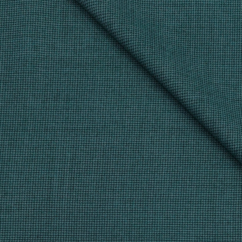 Tweed Blazer Fabric Raymond Wool Blended Pin Check Colour Viridian Green