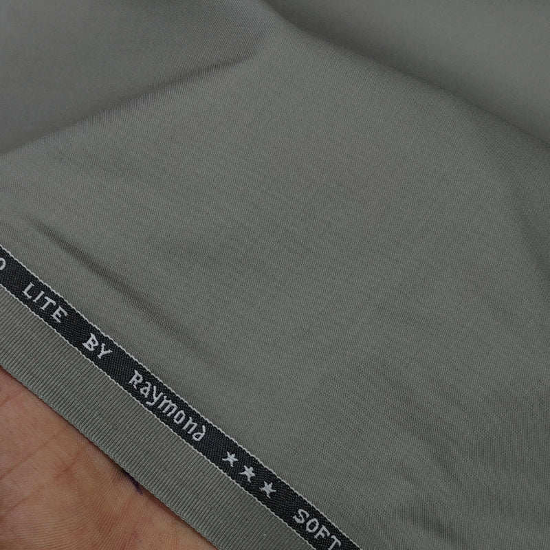 Trouser Fabric Raymond T/R Plain Color Greyish Green
