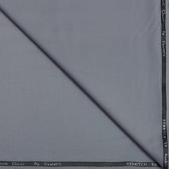 Suit Fabric Siyaram TR Stretchable Plain Color Lavender Silver
