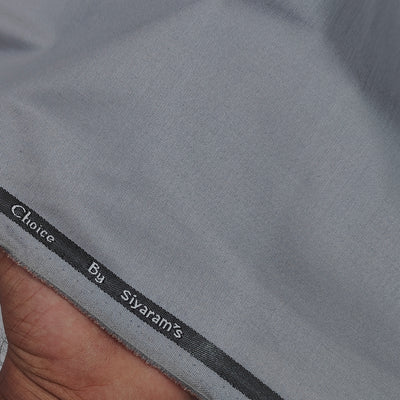 Suit Fabric Siyaram TR Stretchable Plain Color Lavender Silver