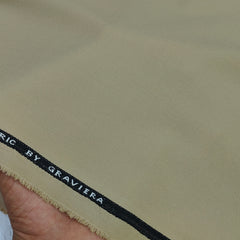 Suit Fabric Graviera 4Way Stretchable Plain Color Brown