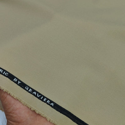 Suit Fabric Graviera 4Way Stretchable Plain Color Brown