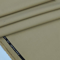 Suit Fabric Graviera 4Way Stretchable Plain Color Brown