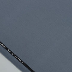 Suit Fabric Graviera 4Way Stretchable Plain Color Glacous Blue