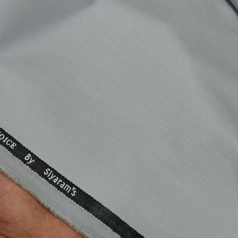 Suit Fabric Siyaram PV Plain Color Classic Silver
