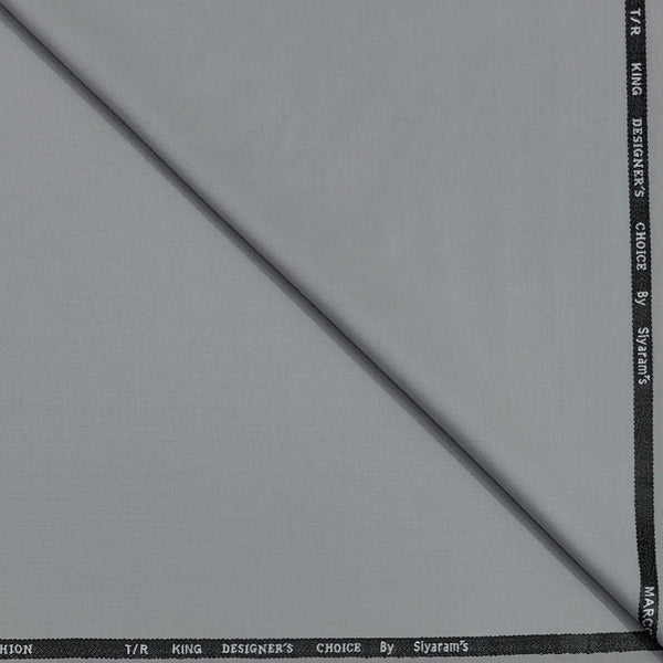 Suit Fabric Siyaram PV Plain Color Classic Silver