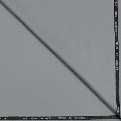 Suit Fabric Siyaram PV Plain Color Classic Silver