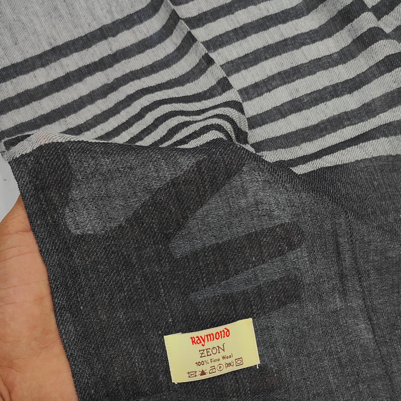 Raymond 100% Fine Pure Wool Scarf Colour Grey, Black N Brown