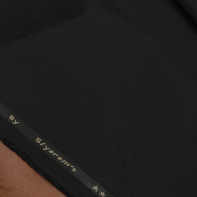 Suit Fabric Siyaram PV Plain Stretchable Color Black