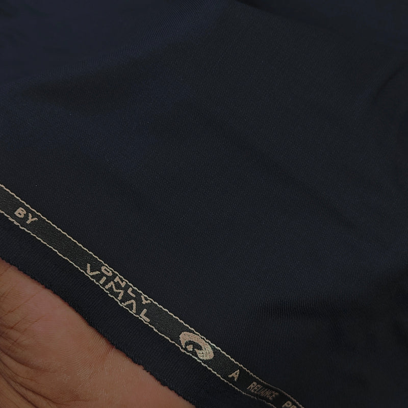Pant Shirt Combo Vimal Blackish Blue TR Trouser With Green N White Print Giza Cotton Shirt Fabric