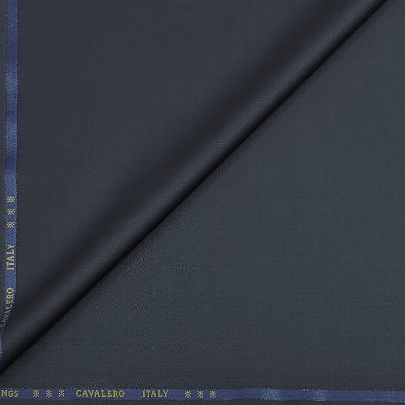 Cavalero Italy Men’s 30% Wool Super 120’s Unstitched Suiting Fabric Colour Greyish Blue