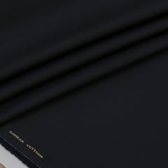 Trouser Fabric Donear Giza Cotton Stretchable Plain Colour Black