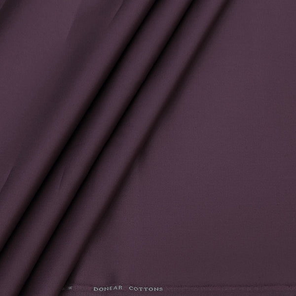Trouser Fabric Donear LA Finish Lycra Pure Cotton Plain Colour Thistle
