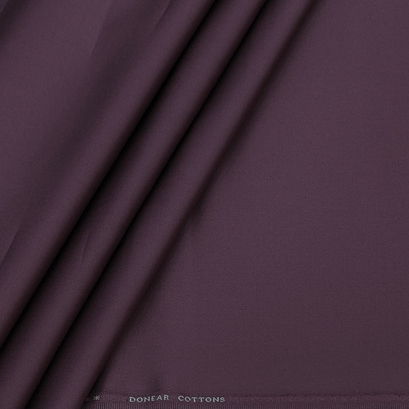 Trouser Fabric Donear LA Finish Lycra Pure Cotton Plain Colour Thistle