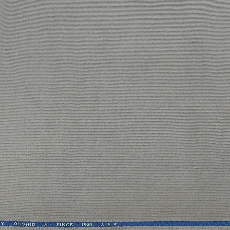 Corduroy Arvind Pure Cotton stretchable Trouser Fabric Colour Dusty Grey