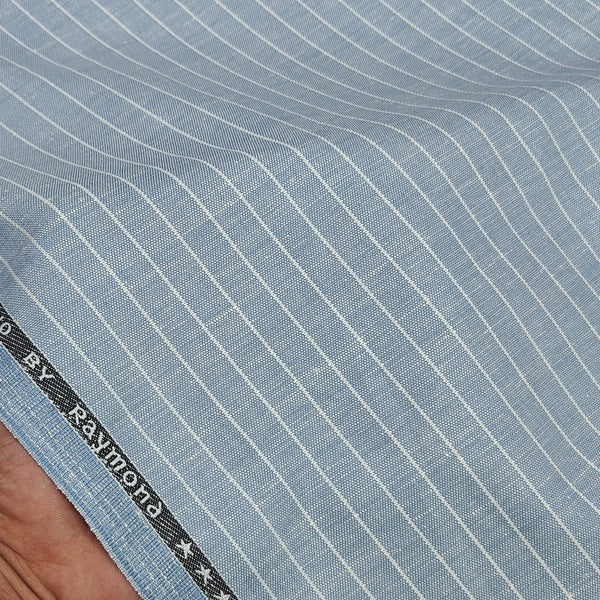 Trouser Fabric Raymond Linen Blended Lining Color Sky Blue
