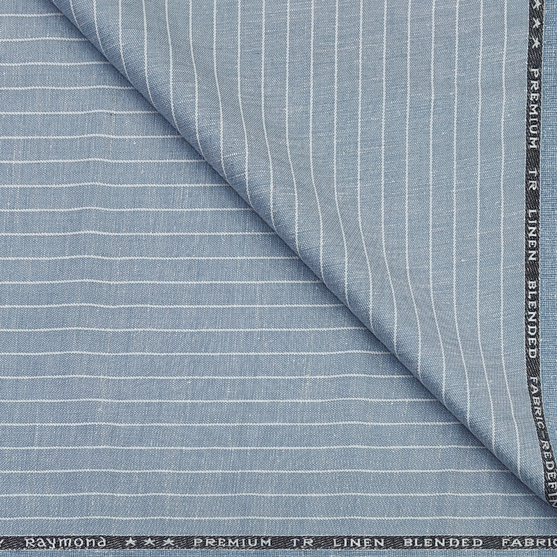 Trouser Fabric Raymond Linen Blended Lining Color Sky Blue