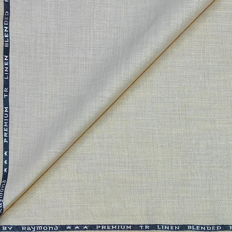 Trouser Fabric Raymond Linen Blended Plain Color Ash Brown