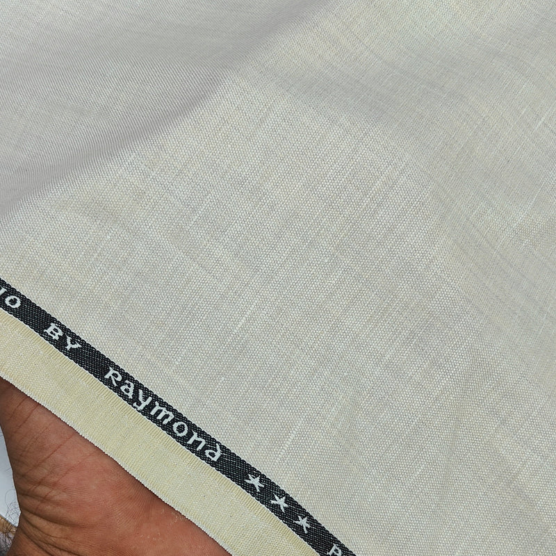 Trouser Fabric Raymond Linen Blended Plain Color Ash Brown