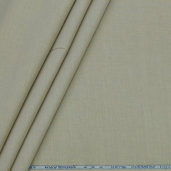 Trouser Fabric Raymond Pure Cotton Linen Look Color Brown