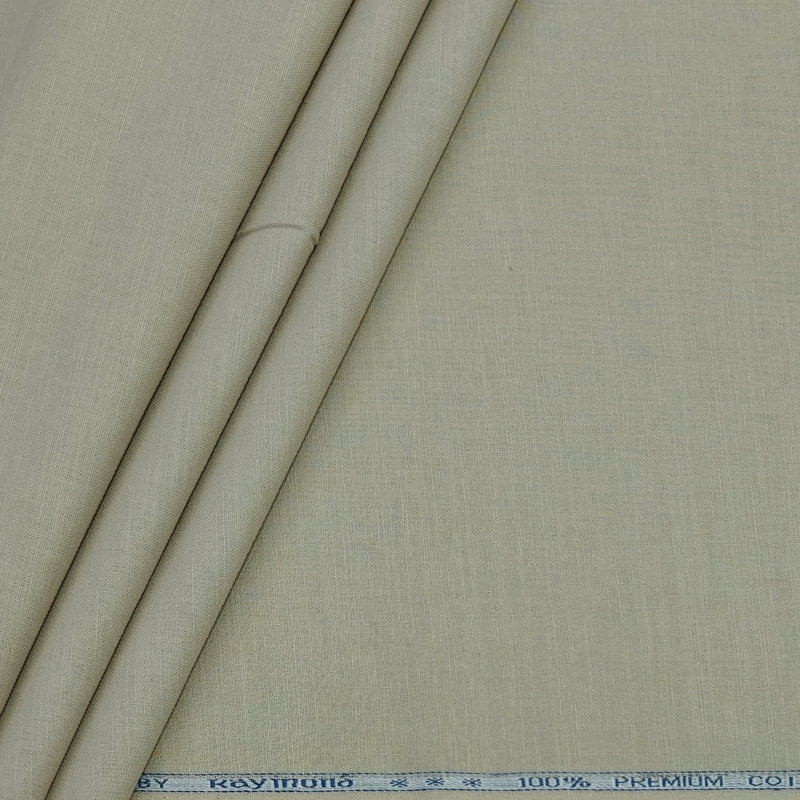 Trouser Fabric Raymond Pure Cotton Linen Look Color Brown