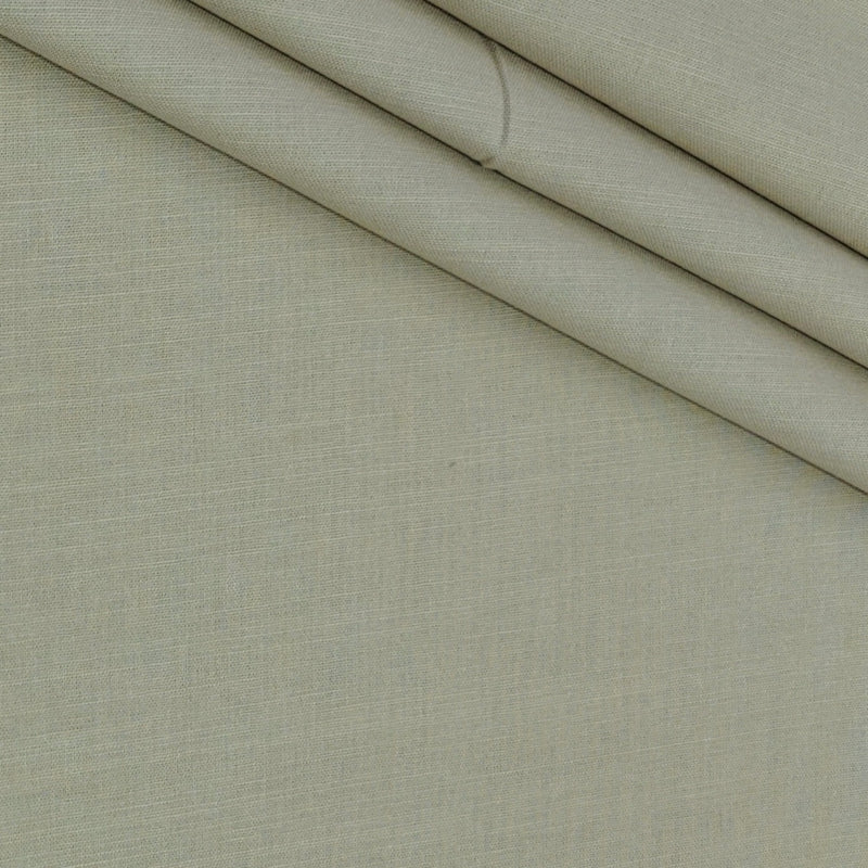 Trouser Fabric Raymond Pure Cotton Linen Look Color Brown