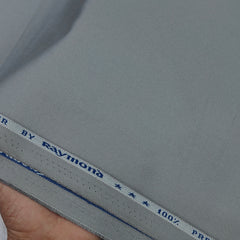 Trouser Fabric Raymond Pure Cotton Plain Color Zinc Silver