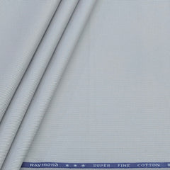 Trouser Fabric Raymond Poly Cotton Stretchable Pin Check Colour Ash Grey
