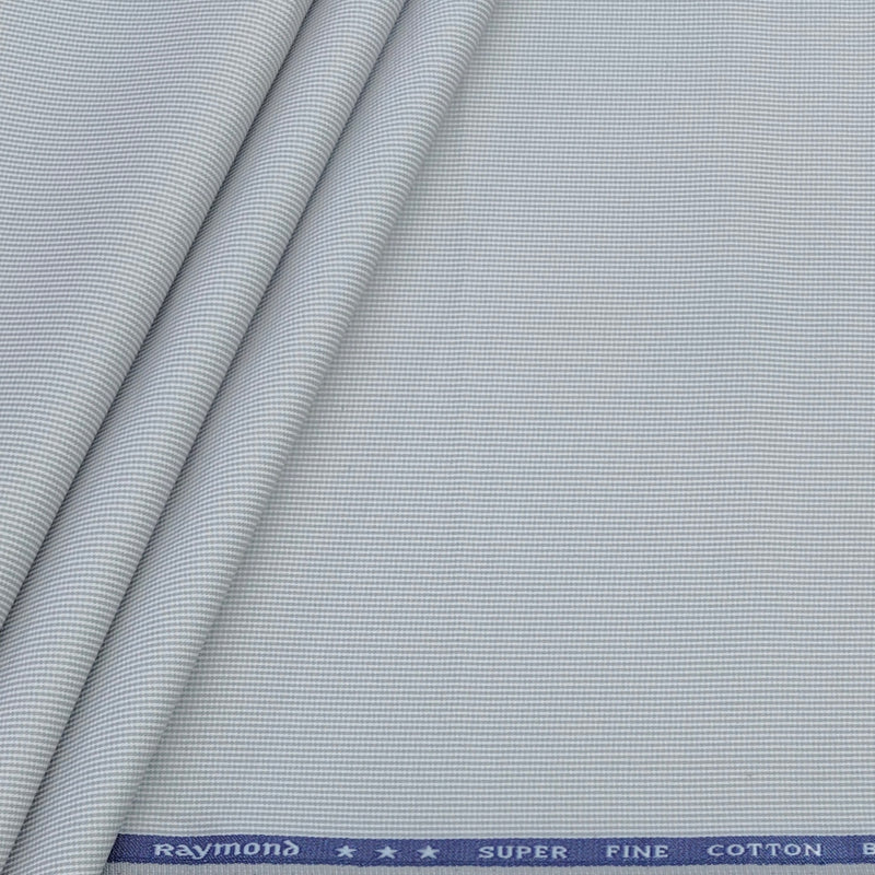 Trouser Fabric Raymond Poly Cotton Stretchable Pin Check Colour Ash Grey