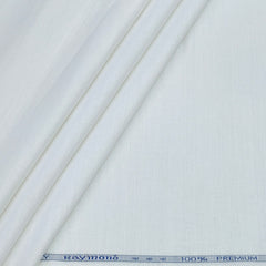 Trouser Fabric Raymond Pure Cotton Linen Look Color White