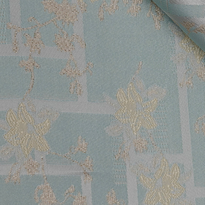 Reid & Taylor Jacquard Premium Bandhgala Fabric Colour Soft Sky Blue with Cream accent