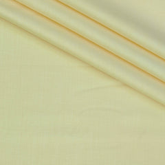 Shirt Fabric ManTire Poly Cotton Wrinkle Free Plain Colour Yellow Cream