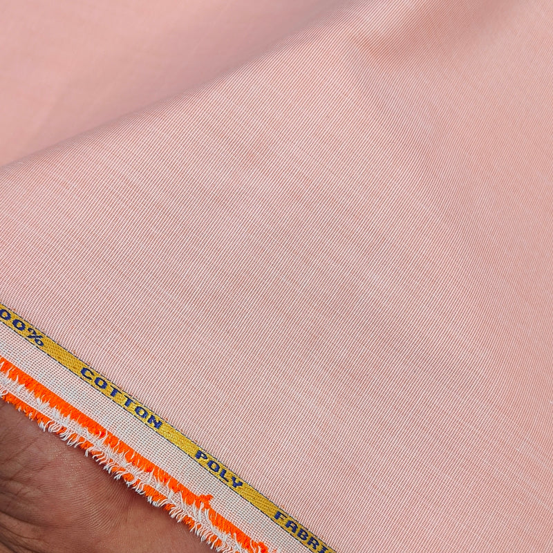 Shirt Fabric ManTire Poly Cotton Wrinkle Free Fill a Fill Colour Melon Pink