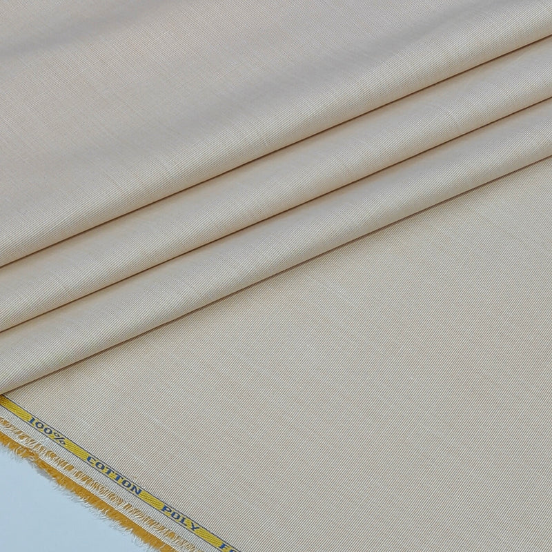 Shirt Fabric ManTire Poly Cotton Wrinkle Free Fill a Fill Colour Vanilla Brown
