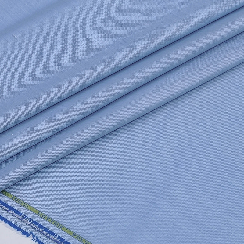 Shirt Fabric ManTire Poly Cotton Wrinkle Free Fill a Fill Colour Blue