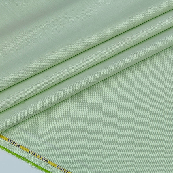 Shirt Fabric ManTire Poly Cotton Wrinkle Free Fill a Fill Colour Pista Green