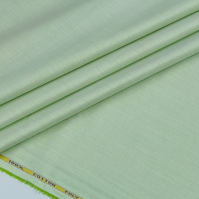Shirt Fabric ManTire Poly Cotton Wrinkle Free Fill a Fill Colour Pista Green